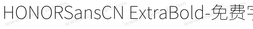 HONORSansCN ExtraBold字体转换